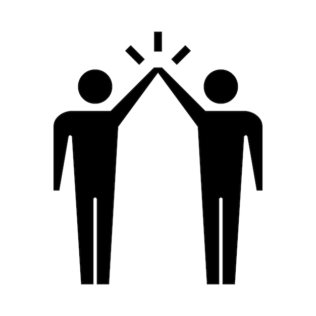 Vector de icono de liderazgo grupo de personas y símbolo de líder en ilustración de pictograma de glifo
