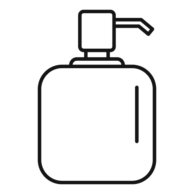 Vector del icono de la línea de desinfectante de manos