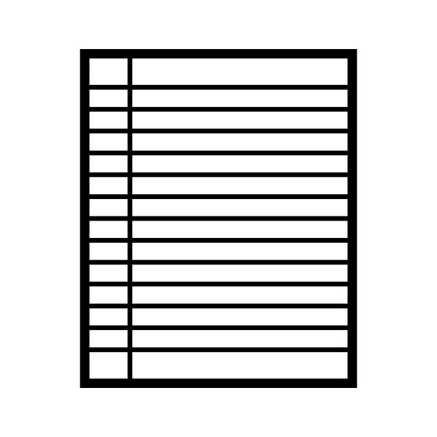 Vector de icono de línea de papel