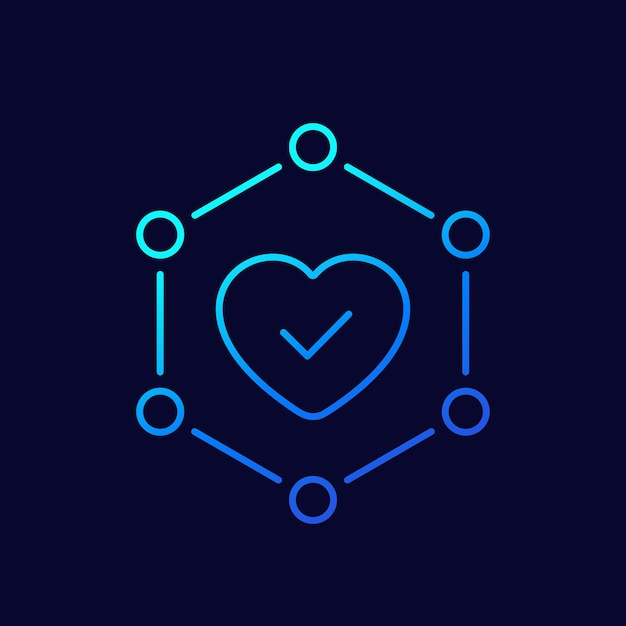 Vector de icono de línea de valor central