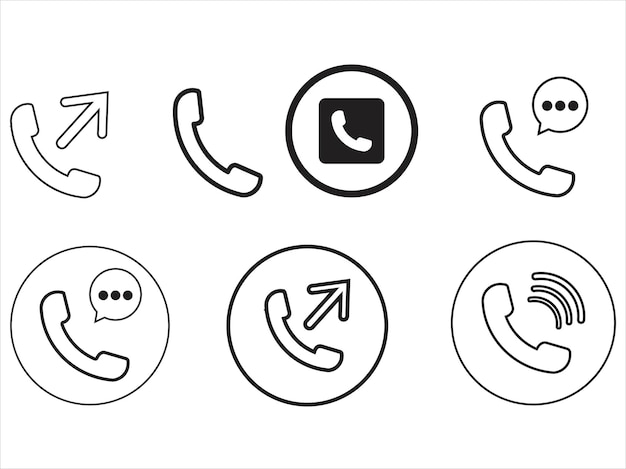 Vector de icono de llamada de teléfono Ilustración vectorial.