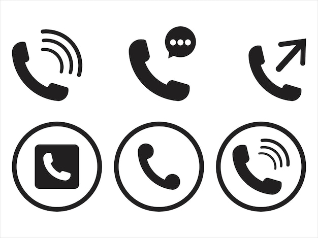 Vector de icono de llamada de teléfono Ilustración vectorial.