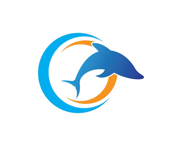 Vector de icono de logo de delfín