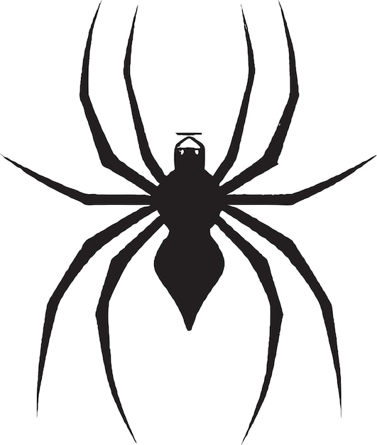 El vector del icono del logotipo de la araña agresiva