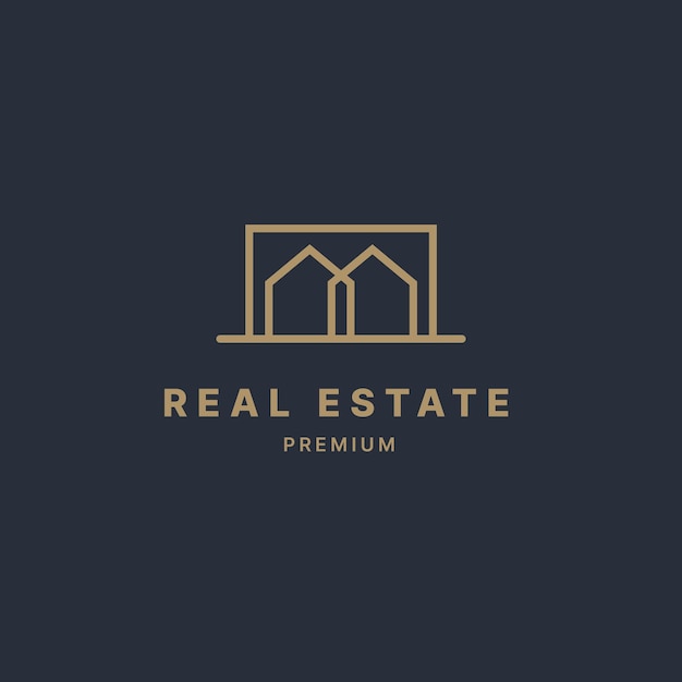 vector de icono de logotipo de bienes raíces