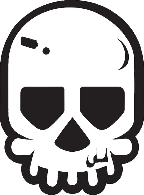 Vector del icono del logotipo de la calavera de cristal