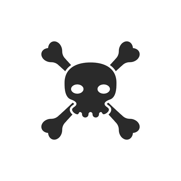 Vector de icono de logotipo de calavera