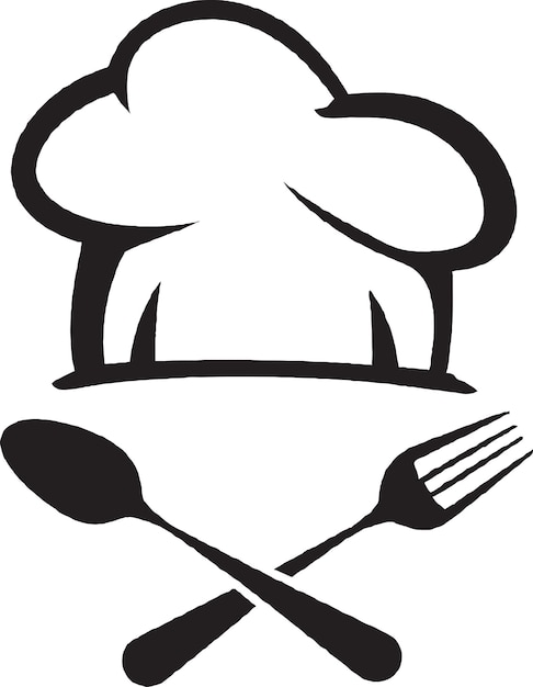 Vector vector de icono de logotipo de chef dulce