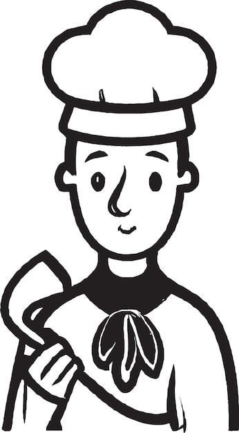 vector de icono de logotipo de chef rápido