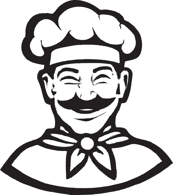Vector de icono de logotipo de chef talentoso