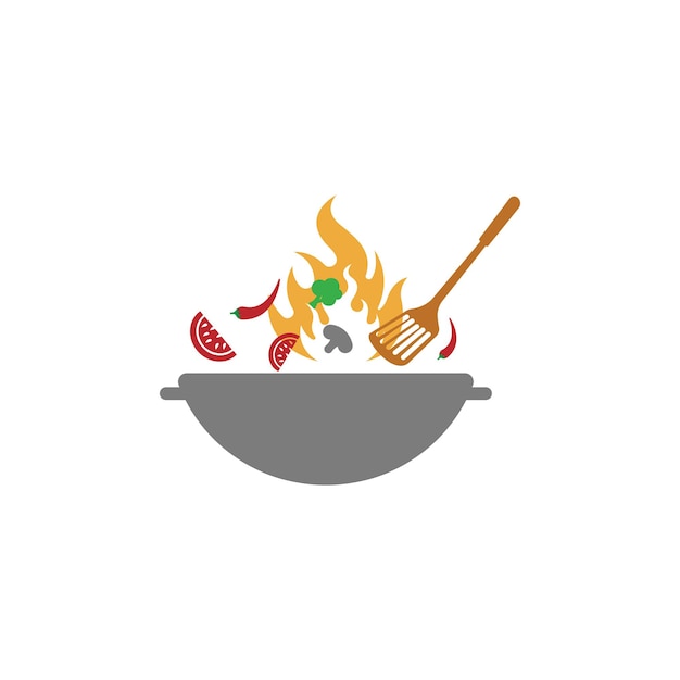 vector del icono del logotipo de cocina