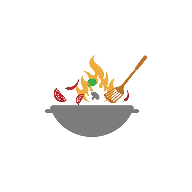 Vector del icono del logotipo de cocina