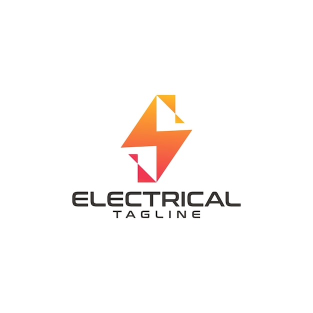 Vector de icono de logotipo eléctrico moderno aislado
