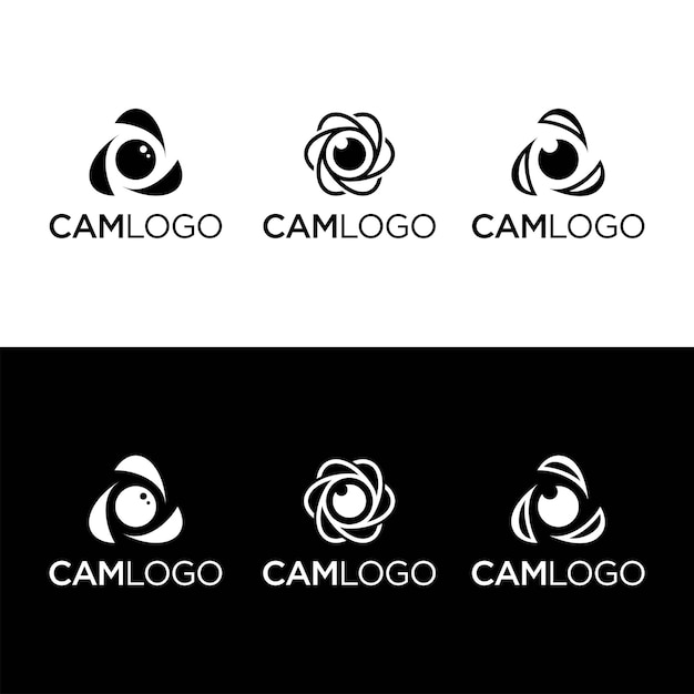 vector de icono de logotipo de fotografía de cámara