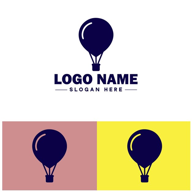 Vector vector de icono de logotipo de globo para la marca de negocios, la aplicación de icono, la fiesta, la celebración del logotipo, la plantilla de globo