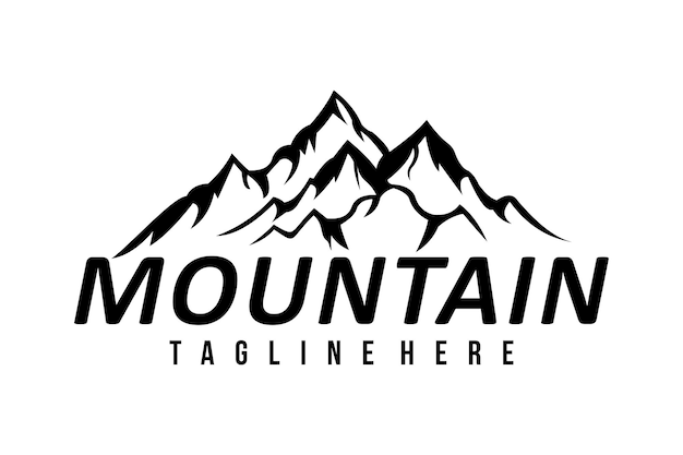 Vector de icono de logotipo de montaña aislado