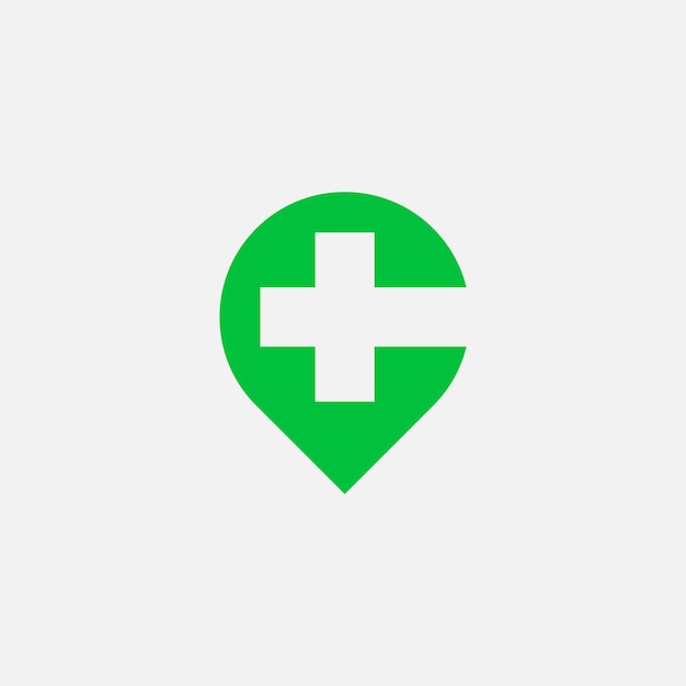 Vector de icono y logotipo de pasador de salud