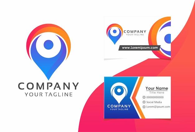 vector de icono de logotipo de personas con concepto de tarjeta de visita