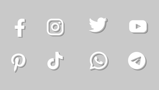 Vector vector de icono y logotipo de redes sociales