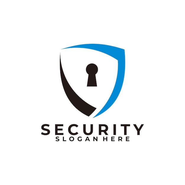 Vector de icono de logotipo de seguridad aislado