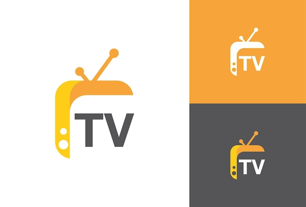 vector de icono de logotipo de televisión aislado