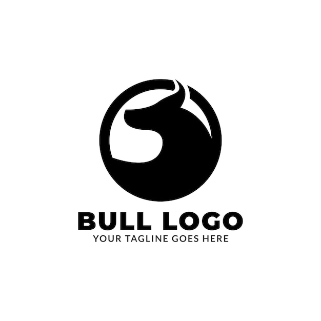 Vector de icono de logotipo de toro aislado.