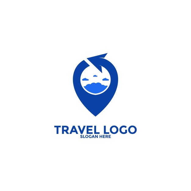 Vector de icono de logotipo de viaje Plantilla de logotipo de viaje simple