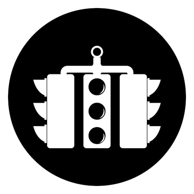 Vector de icono de luz roja