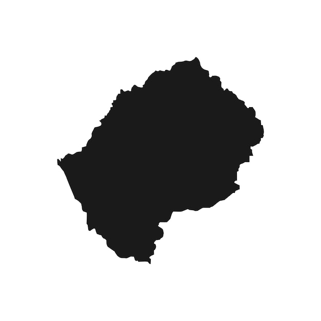 El vector del icono del mapa de Lesotho