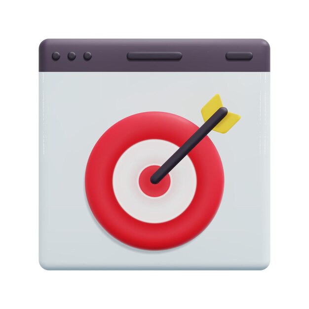 Vector de icono de marketing social digital 3d Sitio web con interfaz de red social Agencia de marketing digital 3d optimización seo y concepto de campaña publicitaria icono 3d vector render ilustración
