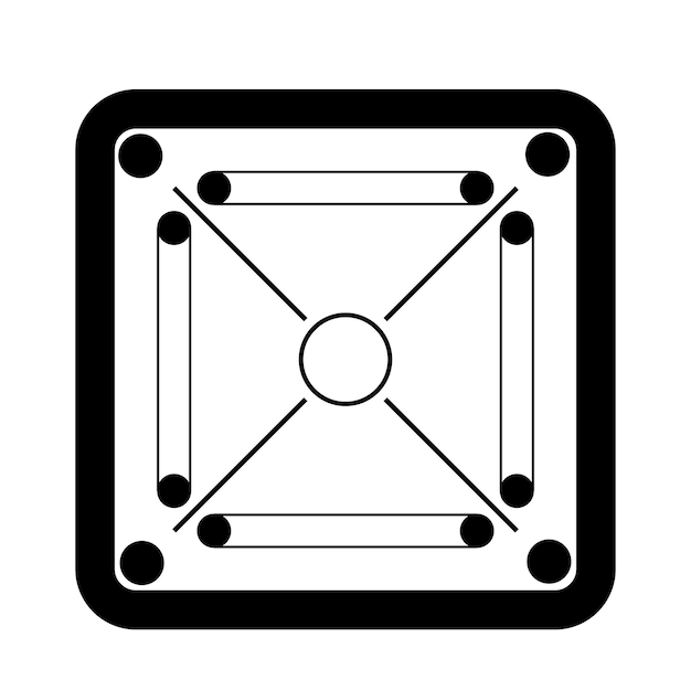 Vector de icono de mesa carrom