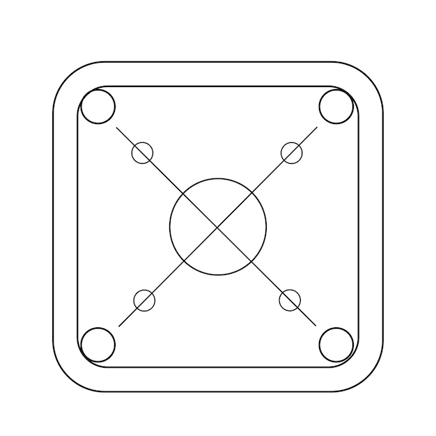 Vector de icono de mesa carrom