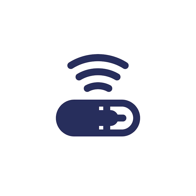 Vector de icono de microchip para perros