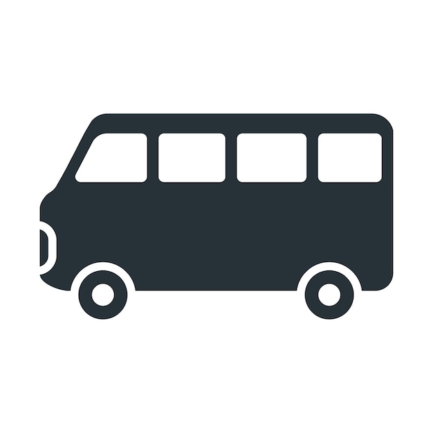 Vector icono de minibús en estilo de moda para diseño e impresión