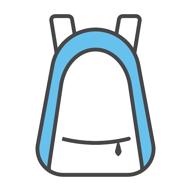 Vector icono de mochila en diseño de moda