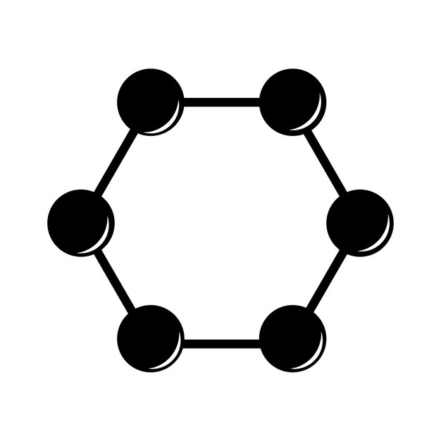 Vector vector del ícono de la molécula