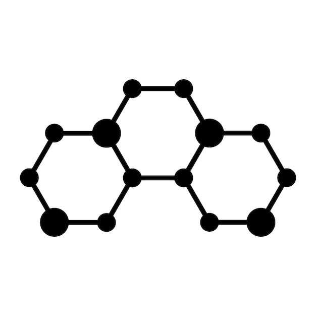 Vector vector del ícono de la molécula