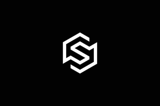 Vector de icono de monograma basado en inicial de logotipo de empresa S SS de letras del alfabeto