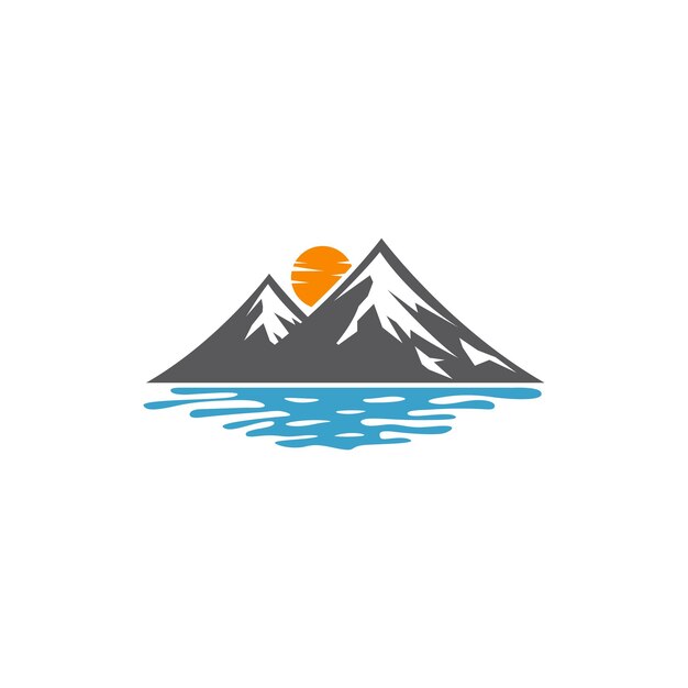 Vector de icono de la montaña