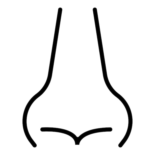 Vector del ícono de la nariz