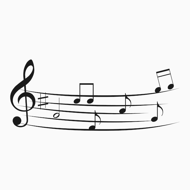 Vector de icono de nota musical. Conjunto de iconos de melodía. aislado en el fondo. ilustración vectorial Ep 10.