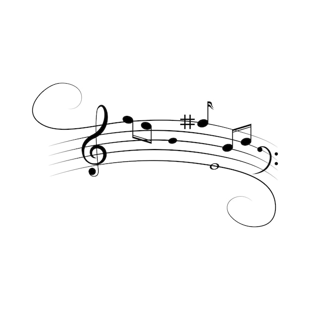 Vector de icono de nota musical