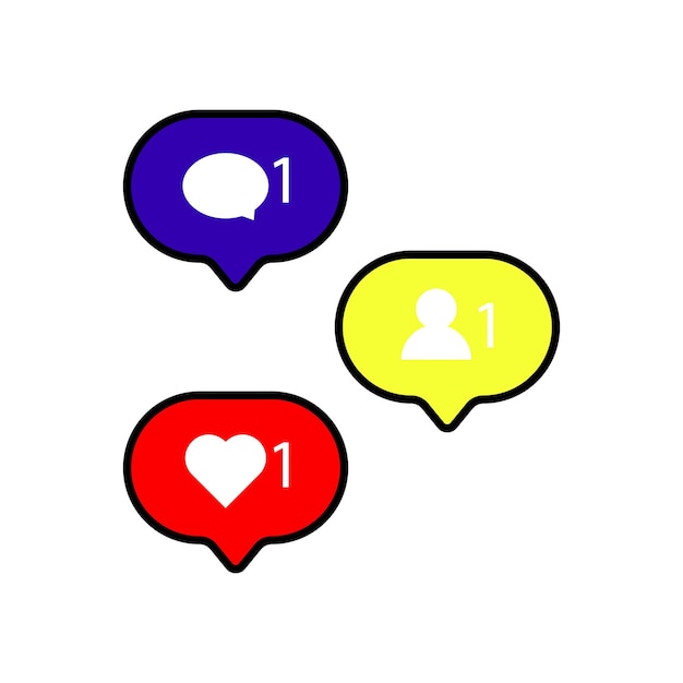 Vector de icono de notificación para elemento de diseño