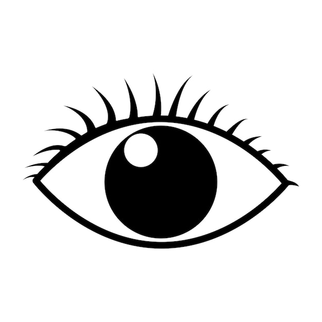 Vector de icono de ojo en estilo moderno para diseño e impresión