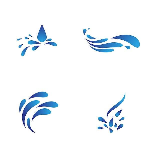 Vector de icono de onda de agua