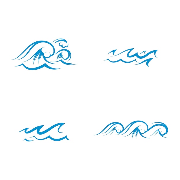 Vector de icono de onda de agua