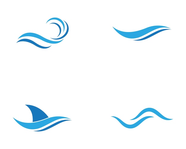 Vector de icono de onda de agua