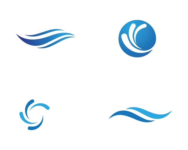 Vector de icono de onda de agua