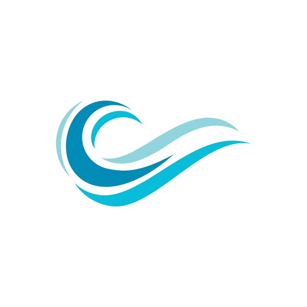 Vector de icono de onda de agua