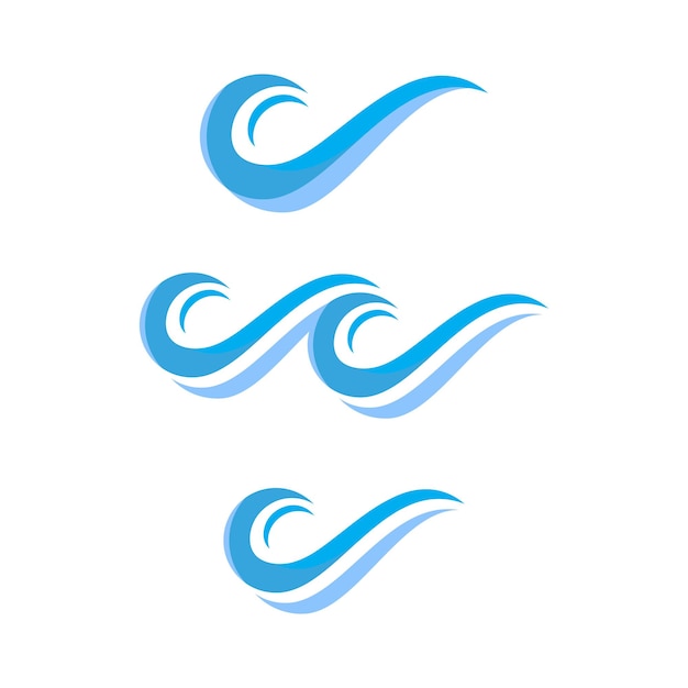 Vector de icono de onda de agua